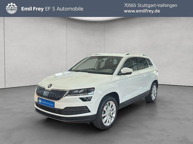 Moon white metallic Gebraucht 2018 Skoda Karoq Style SUV | 24.890 € (Etwas zu teuer) - Bild 1/4