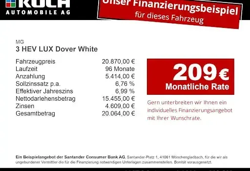 Gebraucht MG MG3 Luxury 195 PS (143 kW) 2025 Weiß Kleinwagen