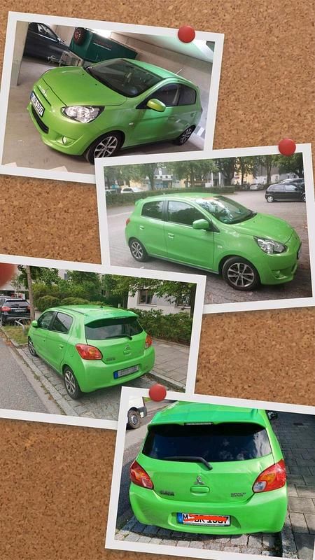 Grün Gebraucht 2015 Mitsubishi Space Star Kleinwagen | 2.150 € (Guter Preis) - Bild 1/4
