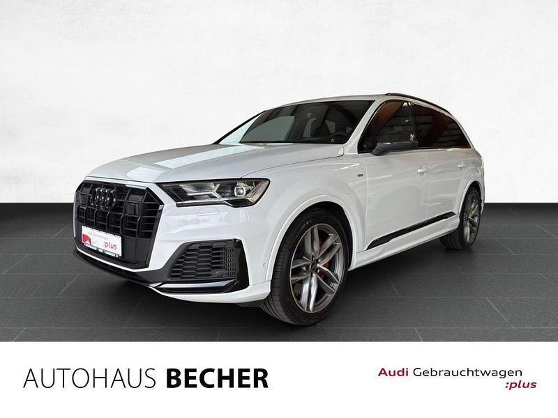Weiss Gebraucht 2022 Audi Q7 S-Line SUV | 58.430 € (Etwas zu teuer) - Bild 1/4