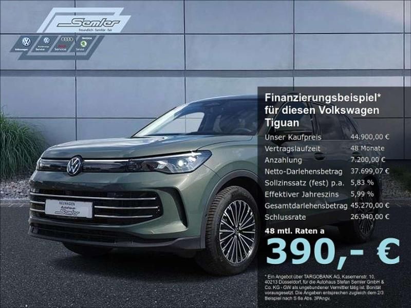 Grün Gebraucht 2024 VW Tiguan Elegance SUV | 44.900 € (Teuer) - Bild 1/4