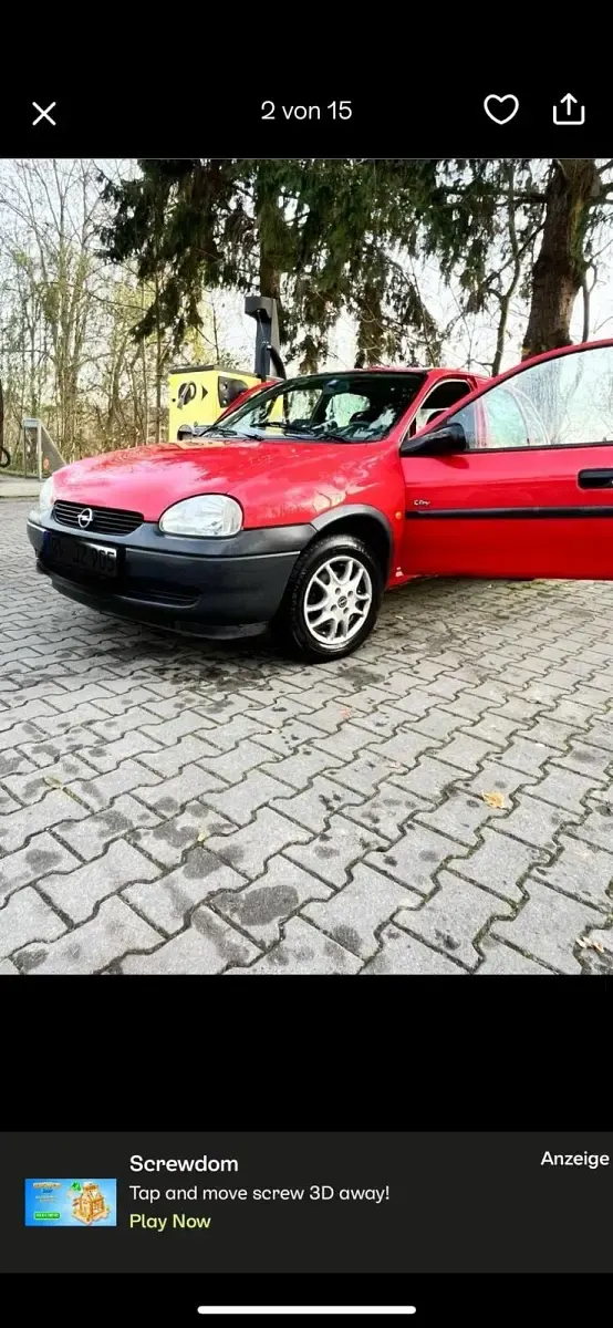 Gebraucht Opel Corsa 53 PS (38 kW) 1998 Rot Kleinwagen