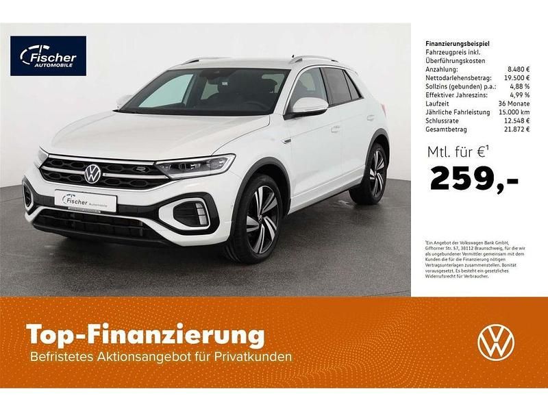Pure white Gebraucht 2022 VW T-Roc R-line SUV | 27.980 € (Fairer Preis) - Bild 1/4