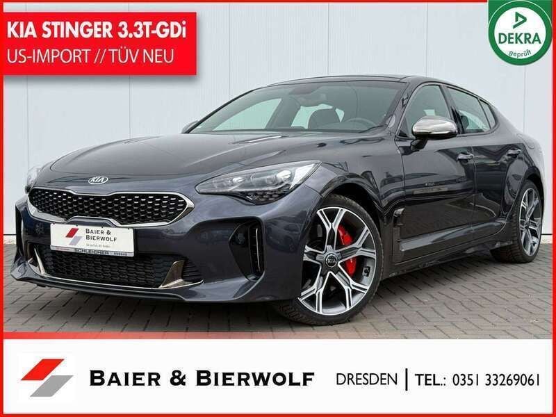 Deep chroma blau metallic Gebraucht 2020 Kia Stinger Coupé | 26.990 € - Bild 1/4