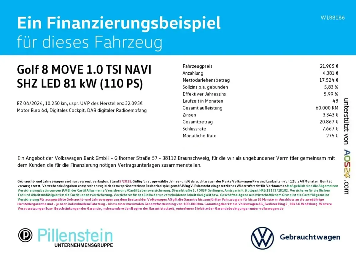 Second-hand VW Golf VIII Move 110 CP (80 kW) 2024 Gri Berlinǎ