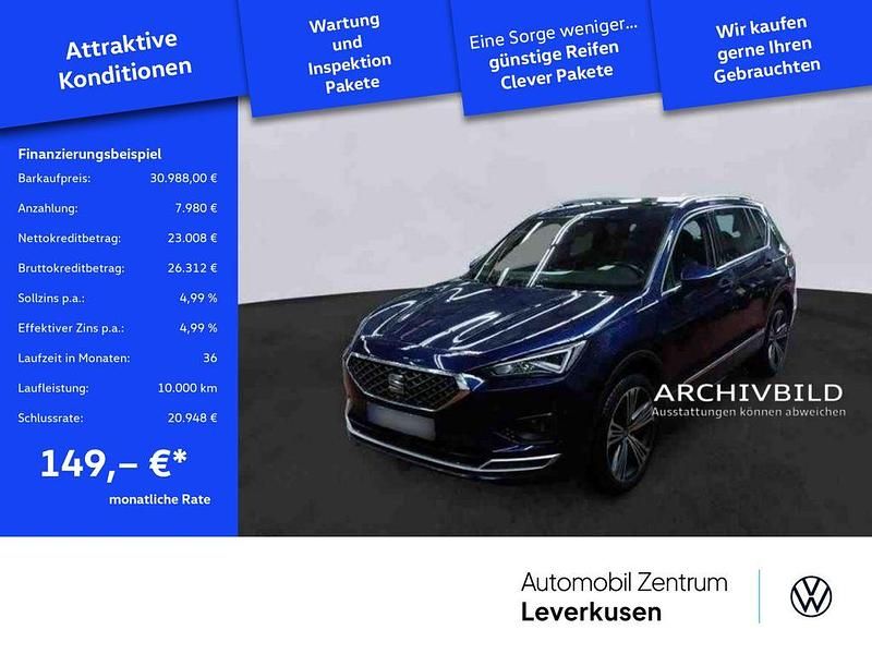 Schwarz / atlanticblau (metallic) Gebraucht 2021 Seat Tarraco XCELLENCE SUV | 30.988 € (Etwas zu teuer) - Bild 1/4