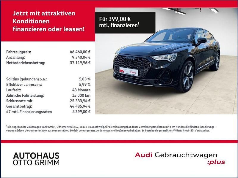 Mythosschwarz metallic Gebraucht 2024 Audi Q3 Sportback S-Line SUV | 46.459 € (Teuer) - Bild 1/4