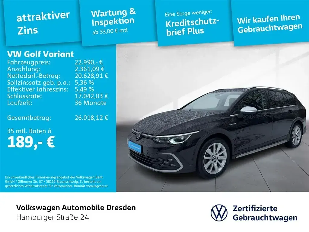Gebraucht VW Golf Alltrack 200 PS (147 kW) 2023 Schwarz Kombi
