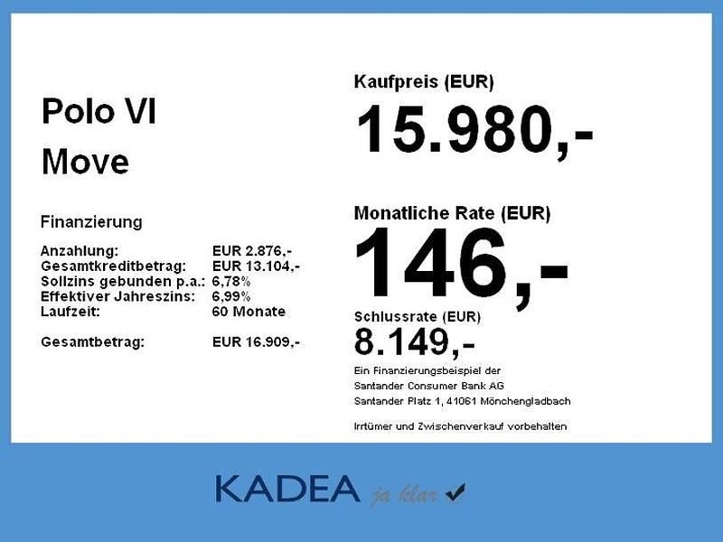 Gebraucht VW Polo Move 80 PS (58 kW) 2024 Deep black perleffekt Kleinwagen