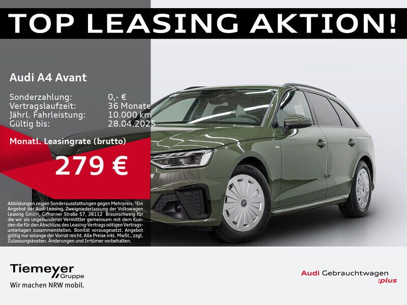 Distriktgrün metallic Gebraucht 2024 Audi A4 S-Line Kombi | 36.740 € (Guter Preis) - Bild 1/4
