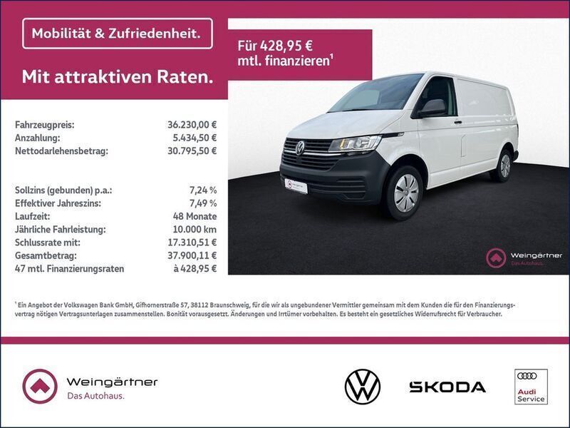 Weiß Gebraucht 2022 VW T6.1 Van | 29.726 € (Fairer Preis) - Bild 1/4