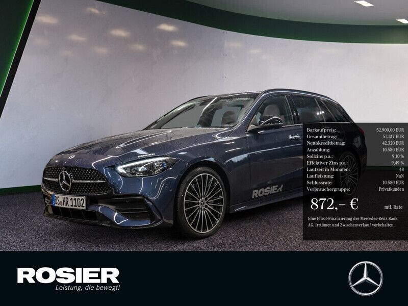 Blau / sodalithblau Gebraucht 2025 Mercedes C220 AMG line Kombi | 52.900 € (Teuer) - Bild 1/4