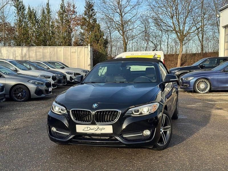 Schwarz Gebraucht 2016 BMW 220 Sport Line Cabrio | 19.490 € (Fairer Preis) - Bild 1/4