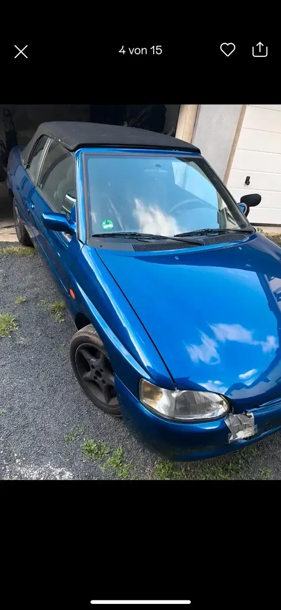 Gebraucht Ford Escort Cabriolet 70 PS (51 kW) 1997 Blau Cabrio