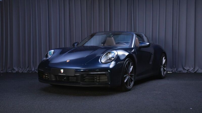 Blau Gebraucht 2021 Porsche 911 Targa 4S Chrono Cabrio | 179.992 € - Bild 1/4