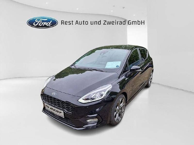 Obsidianschwarz metallic Gebraucht 2021 Ford Fiesta ST-Line Kleinwagen | 14.380 € (Etwas zu teuer) - Bild 1/4