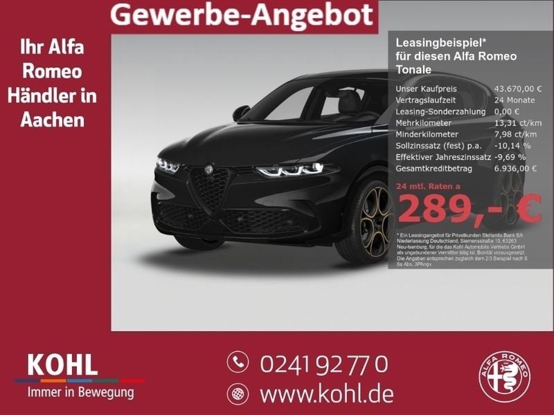 Schwarz Neu 2025 Alfa Romeo Tonale SUV | 43.670 € (Fairer Preis) - Bild 1/4