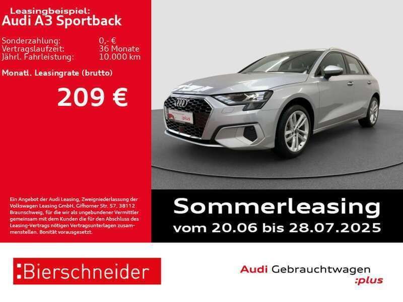 Florettsilber metallic Gebraucht 2024 Audi A3 Advanced Plus Limousine | 26.850 € (Guter Preis) - Bild 1/3