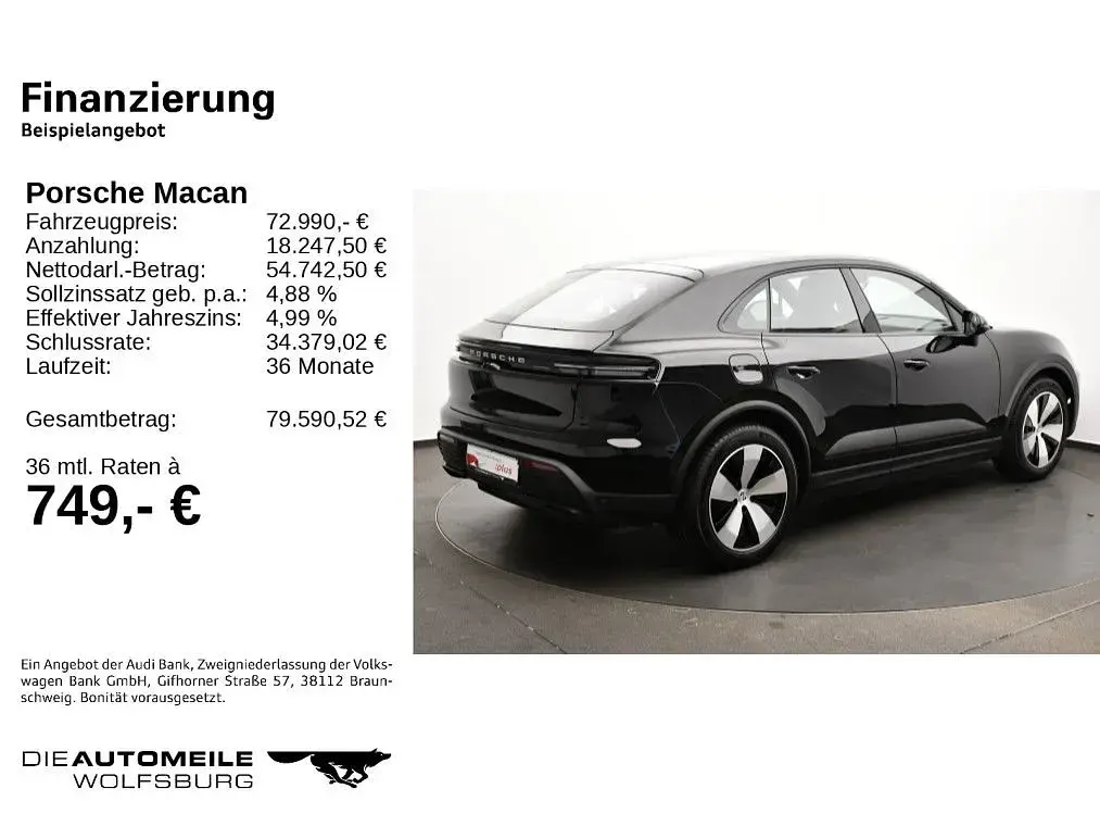 Second-hand Porsche Macan 4 Electric 284 kW (387 CP) 2024 Negru SUV