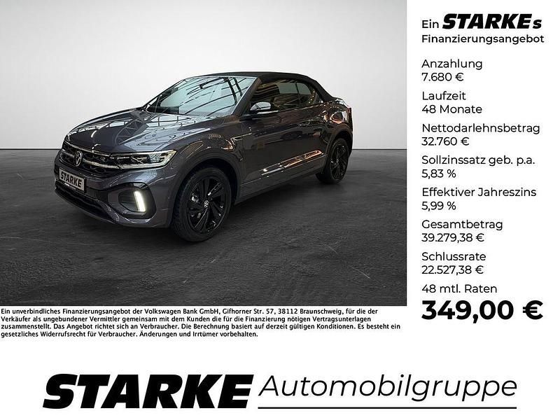 Grau (rauchgrau metallic schwarz) Neu 2025 VW T-Roc Cabriolet R-line Cabrio | 40.440 € (Superpreis) - Bild 1/4