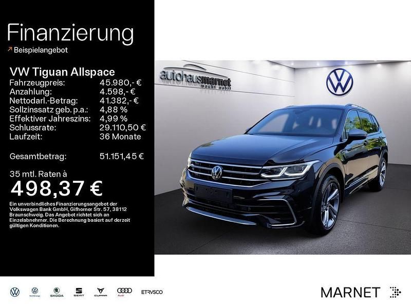 Schwarz Gebraucht 2024 VW Tiguan Allspace R-line SUV | 45.980 € - Bild 1/4