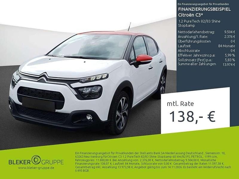 Weiß Gebraucht 2023 Citroën C3 PureTech Kleinwagen | 11.880 € (Guter Preis) - Bild 1/3
