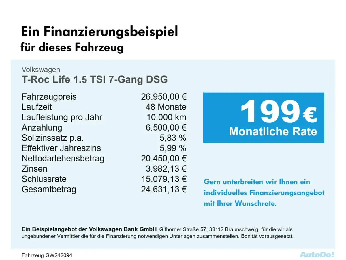 Gebraucht VW T-Roc Life 150 PS (110 kW) 2024 Deep black perleffekt (metallic) SUV
