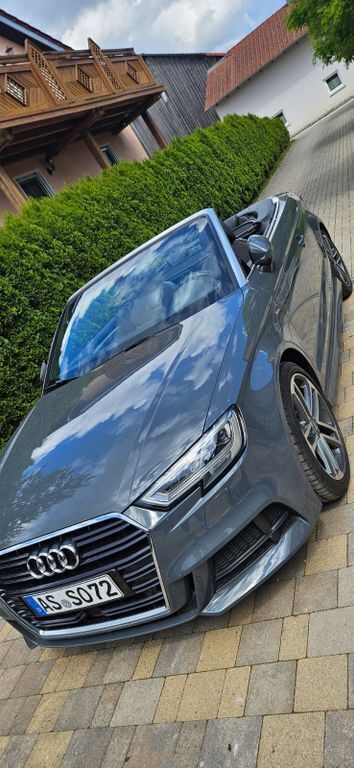 Grau Gebraucht 2019 Audi A3 Cabriolet S-Line Cabrio | 22.999 € (Fairer Preis) - Bild 1/4