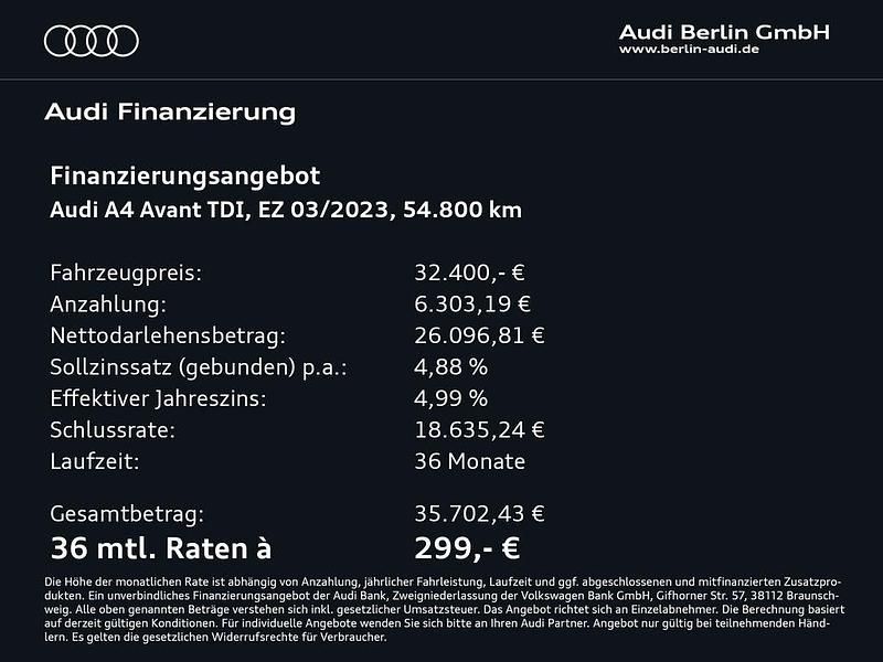 Gebraucht Audi A4 Design 163 PS (119 kW) 2023 Manhattangrau metallic Kombi