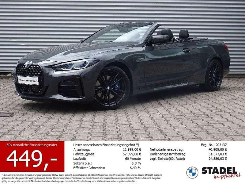 Dravitgrau met. Gebraucht 2022 BMW 440 Cabrio | 49.855 € (Superpreis) - Bild 1/4