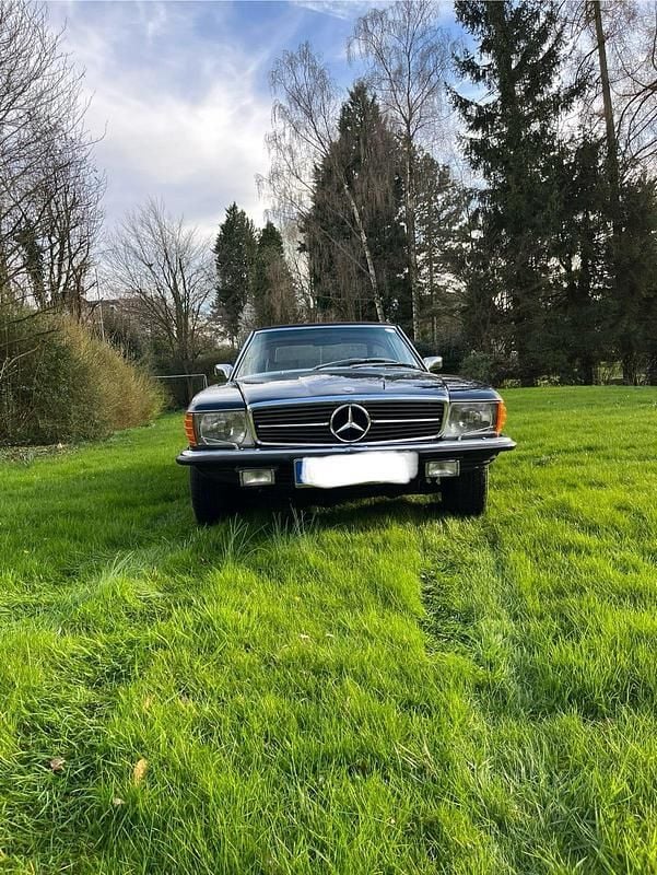 Blau Gebraucht 1973 Mercedes SL350 Cabrio | 31.900 € - Bild 1/4
