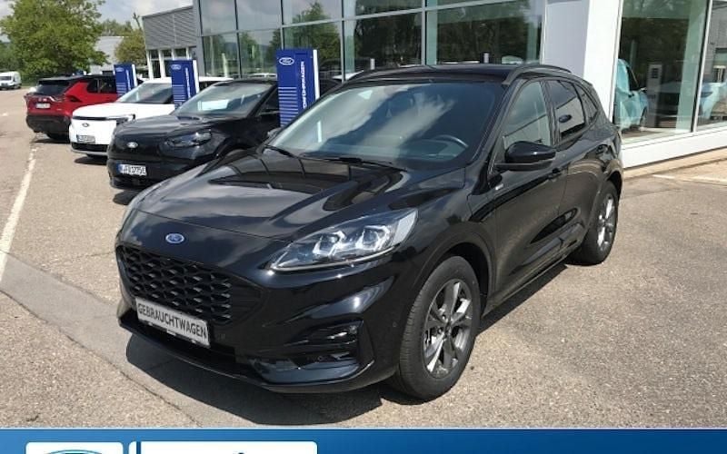 Obsidianschwarz metallic (schwarz) Gebraucht 2021 Ford Kuga ST-Line X SUV | 22.480 € (Guter Preis) - Bild 1/4