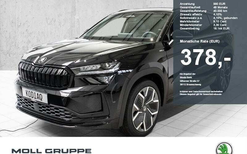 Schwarz Neu 2025 Skoda Kodiaq SportLine SUV | 47.480 € (Fairer Preis) - Bild 1/4