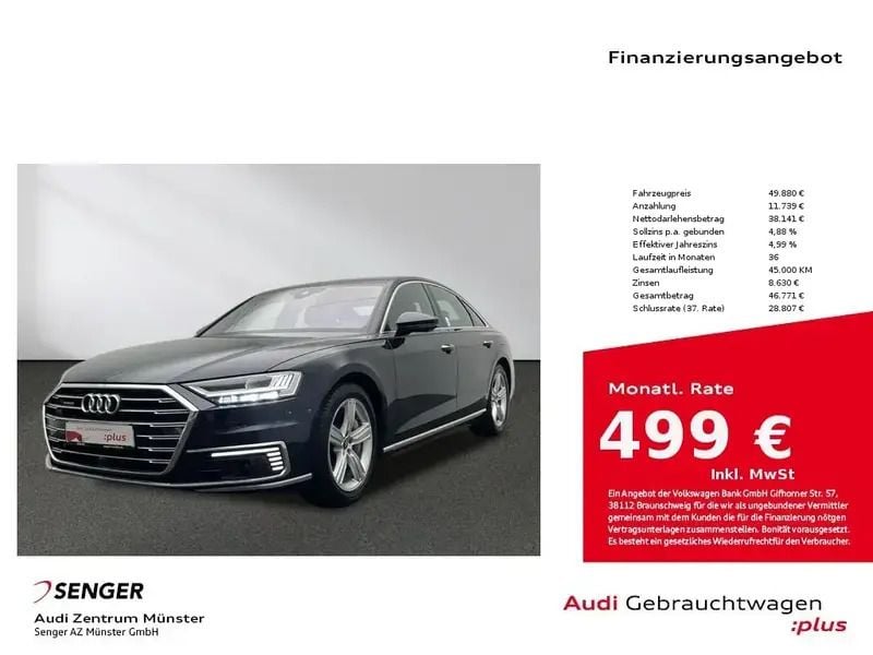 Blau Gebraucht 2021 Audi A8 Limousine | 46.880 € - Bild 1/1