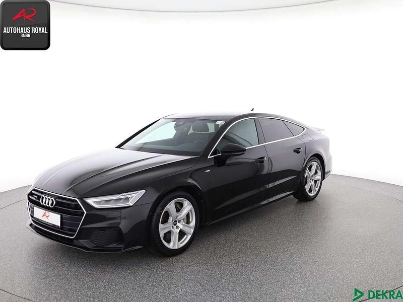 Brillantschwarz Gebraucht 2021 Audi A7 S-Line Coupé | 37.680 € - Bild 1/4