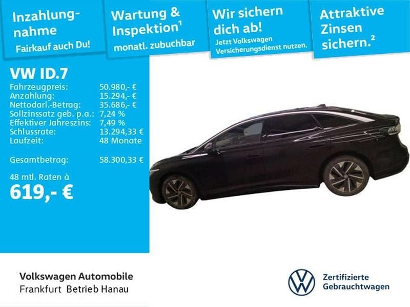 Gebraucht VW ID.7 Pro 210 kW (286 PS) 2025 Grenadillschwarz metallic Coupé