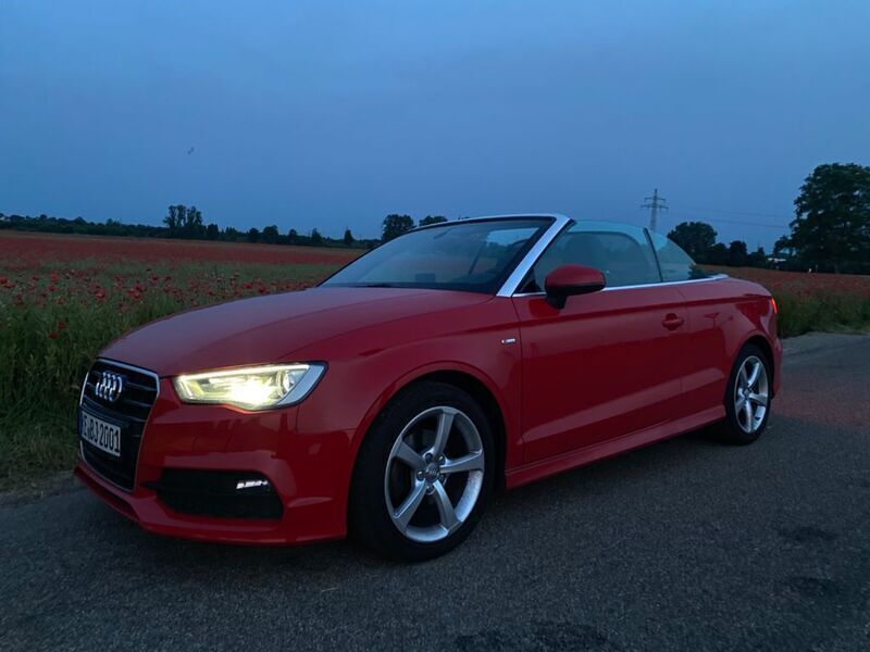 Rot Gebraucht 2014 Audi A3 Cabriolet S-Line Cabrio | 16.900 € (Fairer Preis) - Bild 1/4
