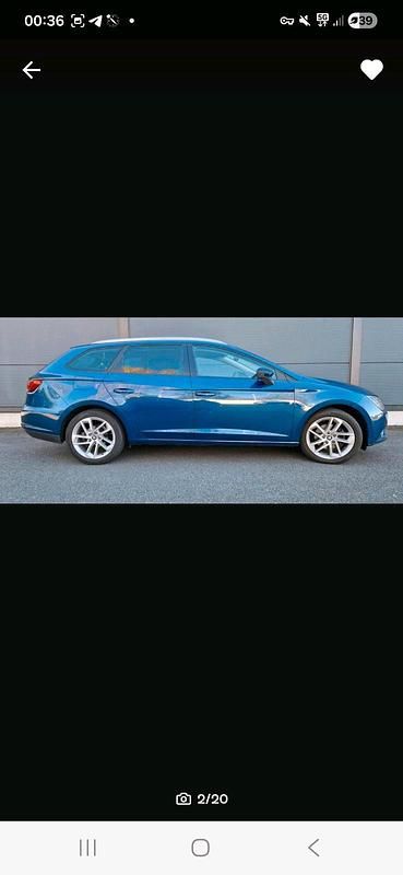 Usata Seat Leon 150 CV (110 kW) 2014 Blu Station wagon