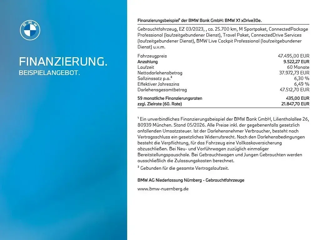 Brugt BMW X1 Performance 326 HK (239 kW) 2023 Blå SUV