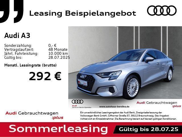 Florettsilber metallic Gebraucht 2024 Audi A3 Advanced Plus Limousine | 29.740 € (Fairer Preis) - Bild 1/4