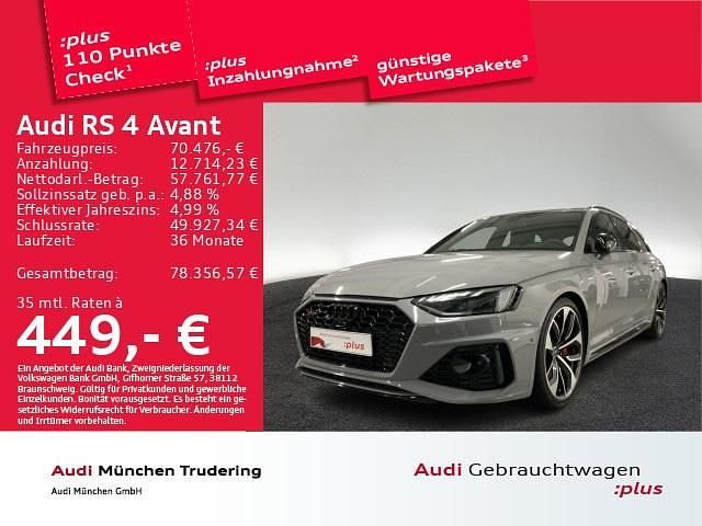 Nardograu Gebraucht 2023 Audi RS4 Ambiente Kombi | 70.476 € (Fairer Preis) - Bild 1/2