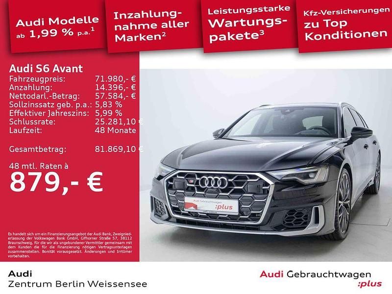 Brillantschwarz Gebraucht 2024 Audi S6 Ambiente Kombi | 71.680 € (Fairer Preis) - Bild 1/4