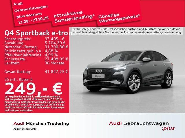 Taifungrau metallic Gebraucht 2022 Audi Q4 Sportback e-tron Ambiente SUV | 37.495 € (Fairer Preis) - Bild 1/2