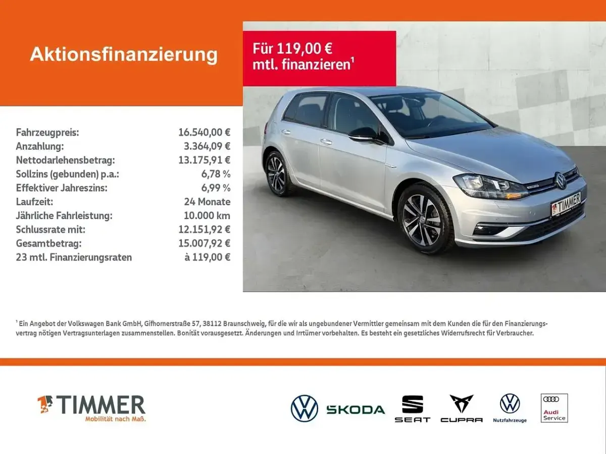 Second-hand VW Golf VII IQ Drive 131 CP (96 kW) 2019 Argintiu Berlinǎ