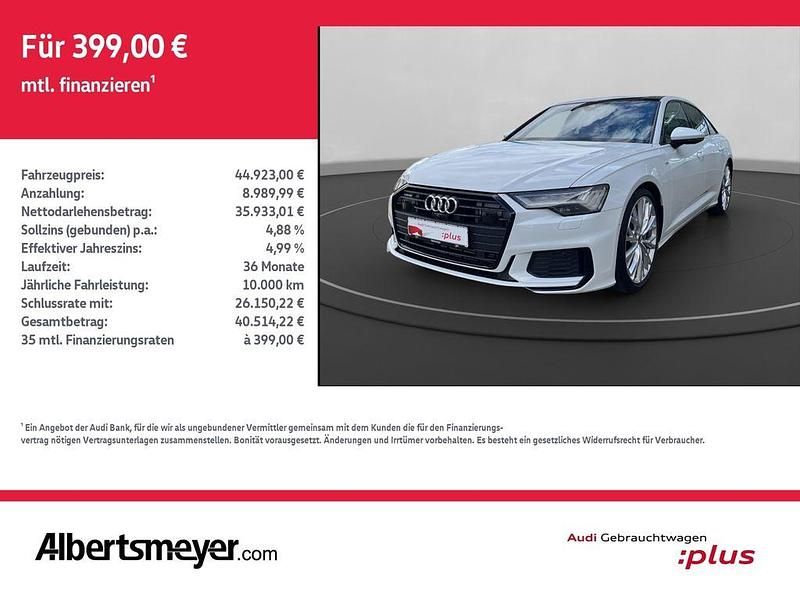 Gletscherweiß metallic Gebraucht 2021 Audi A6 S-Line Limousine | 44.923 € (Guter Preis) - Bild 1/4