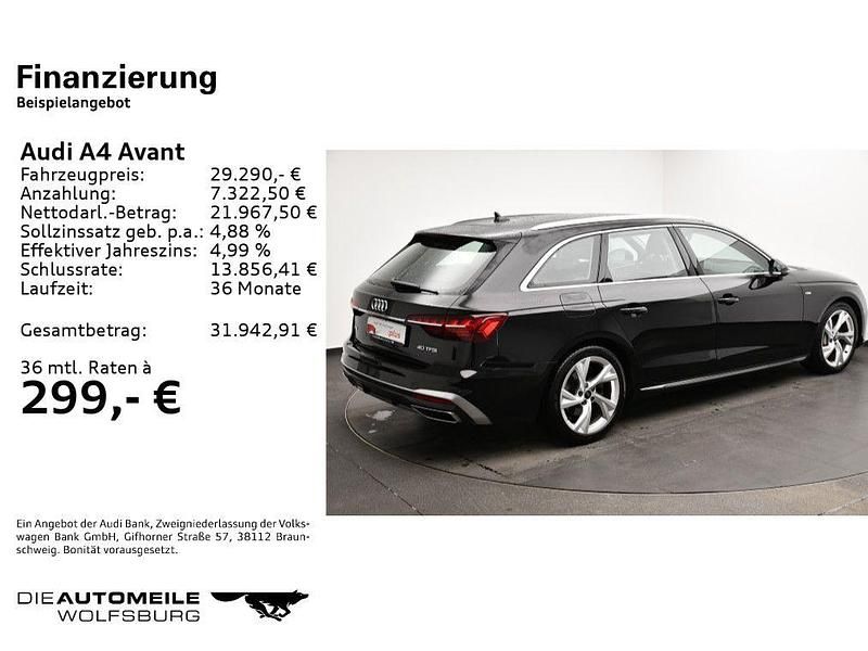 Gebraucht Audi A4 S-Line 204 PS (150 kW) 2023 Mythosschwarz metallic Kombi