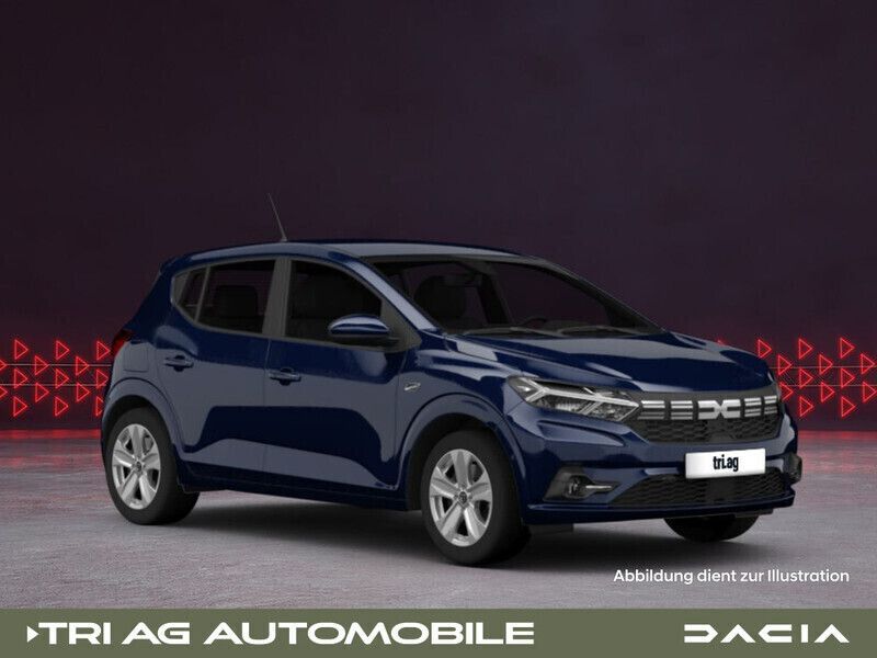 Blau Gebraucht 2022 Dacia Sandero Expression Kleinwagen | 20.390 € - Bild 1/4
