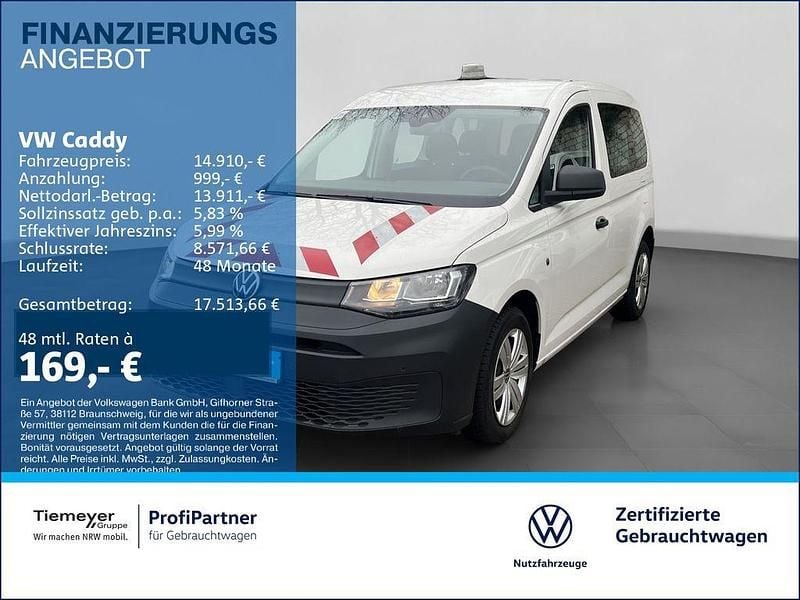 Gebraucht VW Caddy Basis 75 PS (55 kW) 2021 Weiß Van / Kleinbus