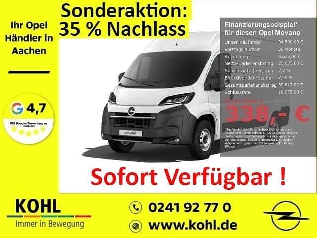Weiss Neu 2025 Opel Movano Van | 34.500 € (Fairer Preis) - Bild 1/4