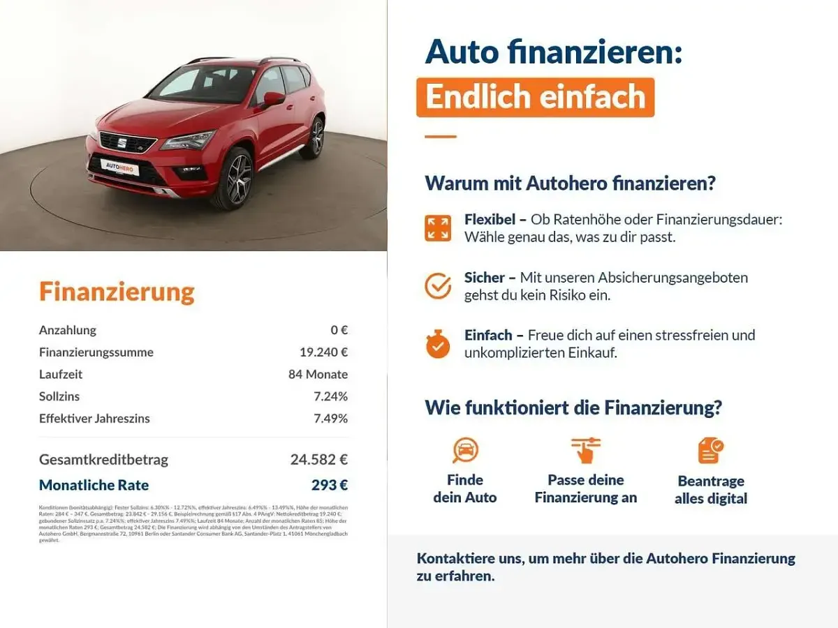 Gebraucht Seat Ateca 4Drive 190 PS (139 kW) 2018 Rot SUV